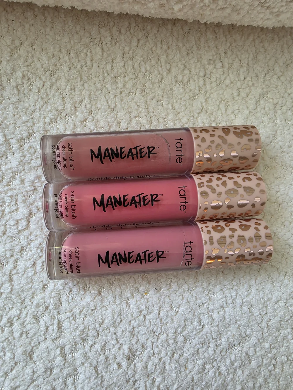 tarte Maneater Satin Liquid  Blushes - Pink Shades - 3 Full Size